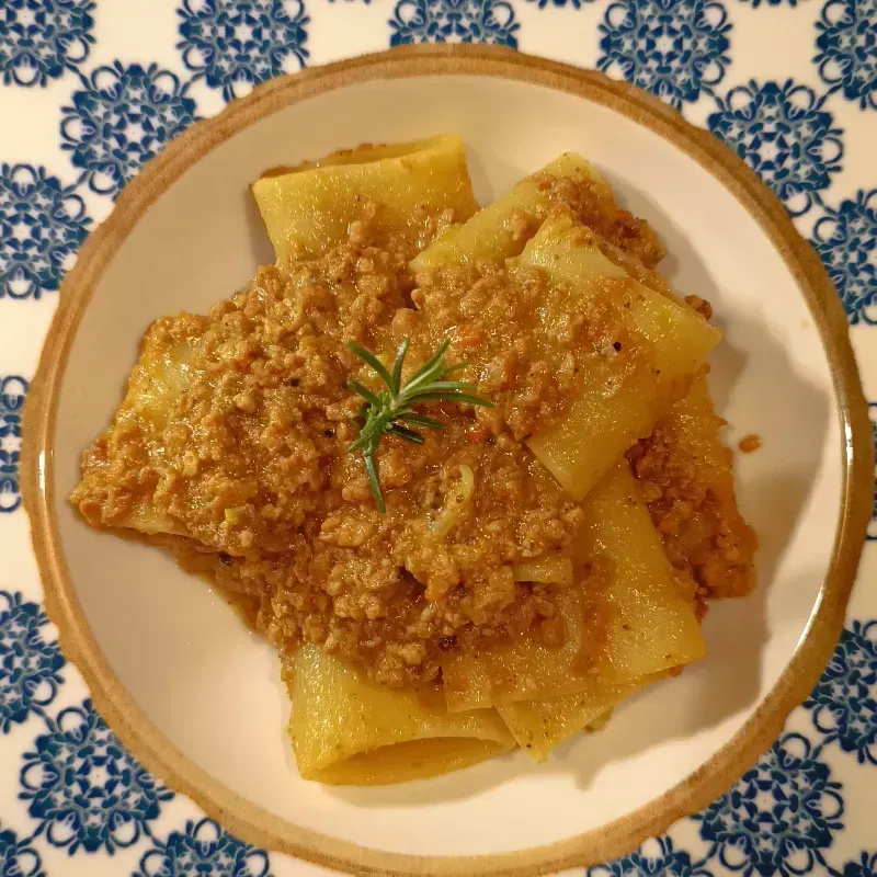 Manica di prete Fabbri, al ragù bianco di suino grigio pregiato